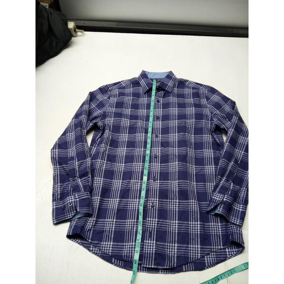 The Savile Row Company Men's Purple Slim Fit 100% Cotton Size 15 (32-33) Flip Cu - Picture 2 of 5